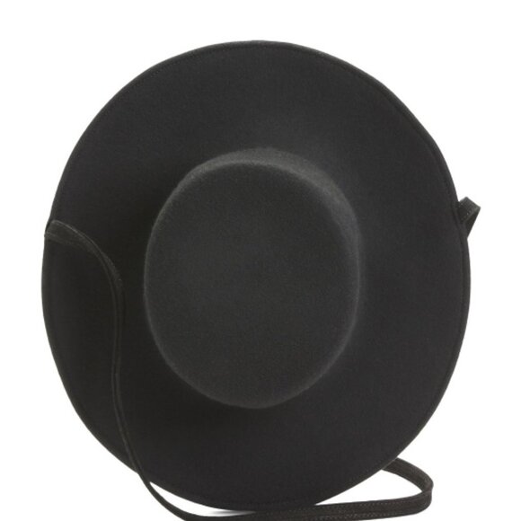 Eugenia Kim Black Wool Felt Hat Crossbody Bag
